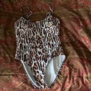 Cheetah one piece bathing suit